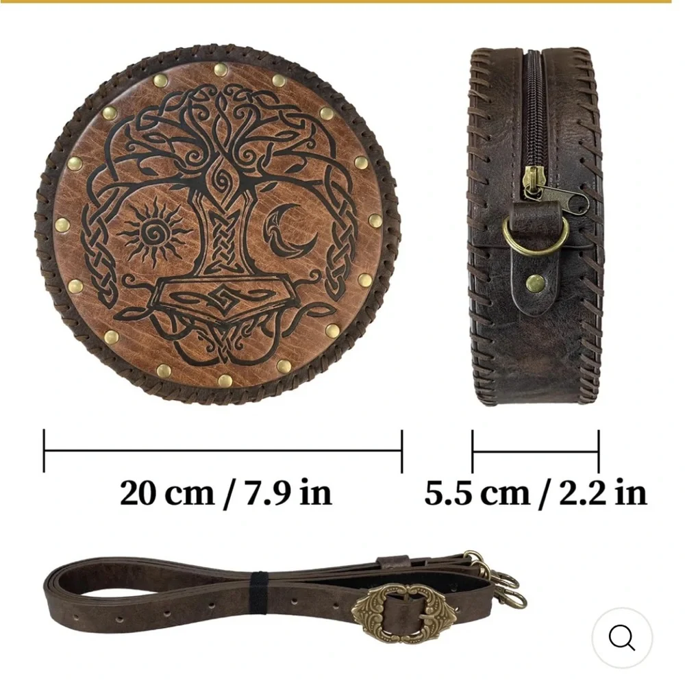 WorldNorse Vikings Yggdrasil Embossed Crossbody Bag